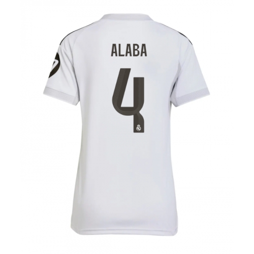 Billige Fotballdrakt Real Madrid David Alaba #4 Replika Hjemmedrakt Dame 2025-26 Kortermet Billige Fotballdrakt Real Madrid David Alaba #4 Replika Hjemmedrakt Dame 2025-26 Kortermet